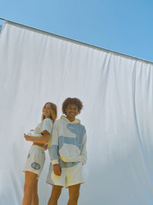 Inhale Exhale Sweatshorts | Pearl x Sky Blue