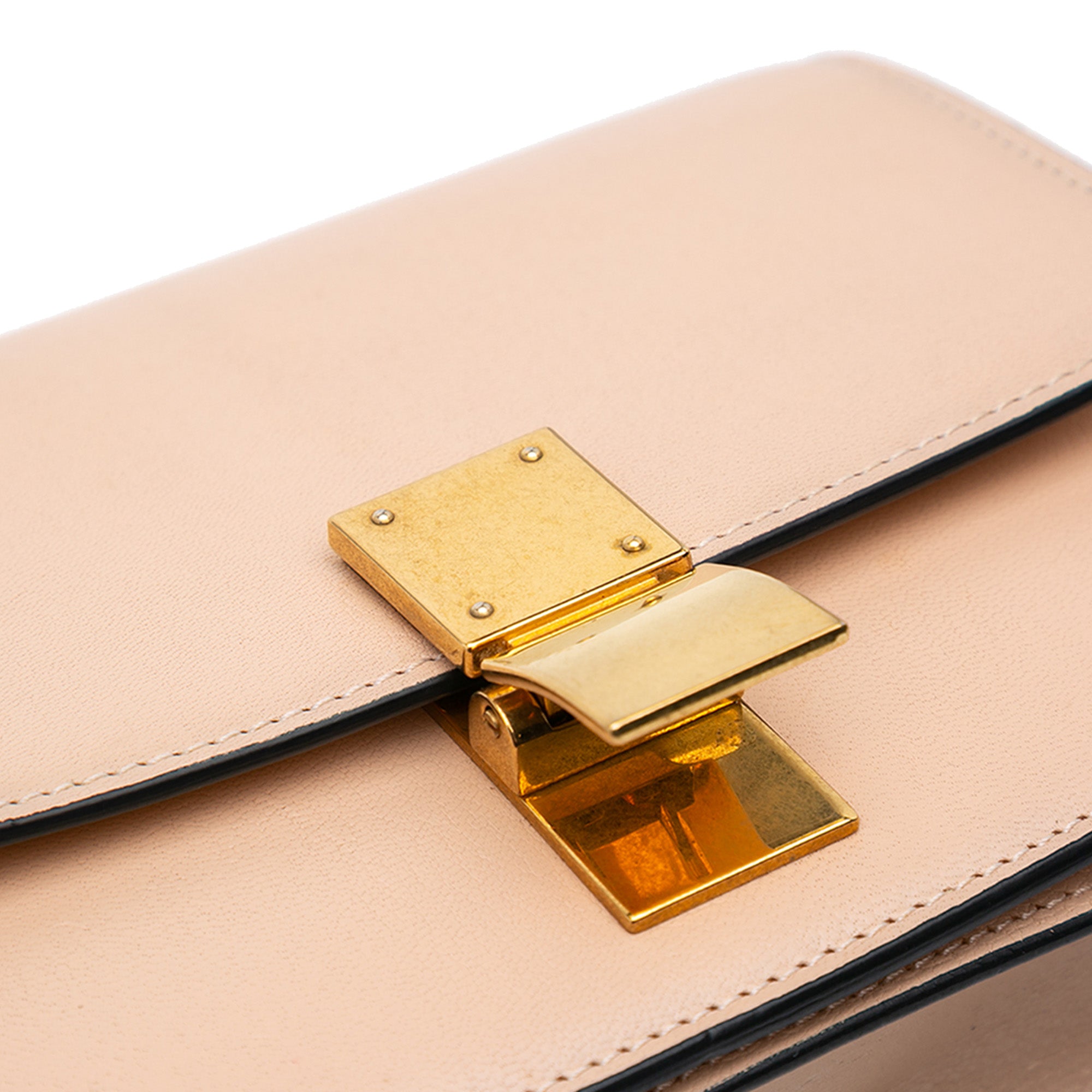 Celine | Pre-Owned Small Liege Calfskin Classic Box | Pink/Light Pink