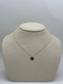 Cut Out Initial Tag Necklace | 10K Yellow Gold
