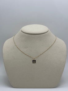 Cut Out Initial Tag Necklace | 10K Yellow Gold