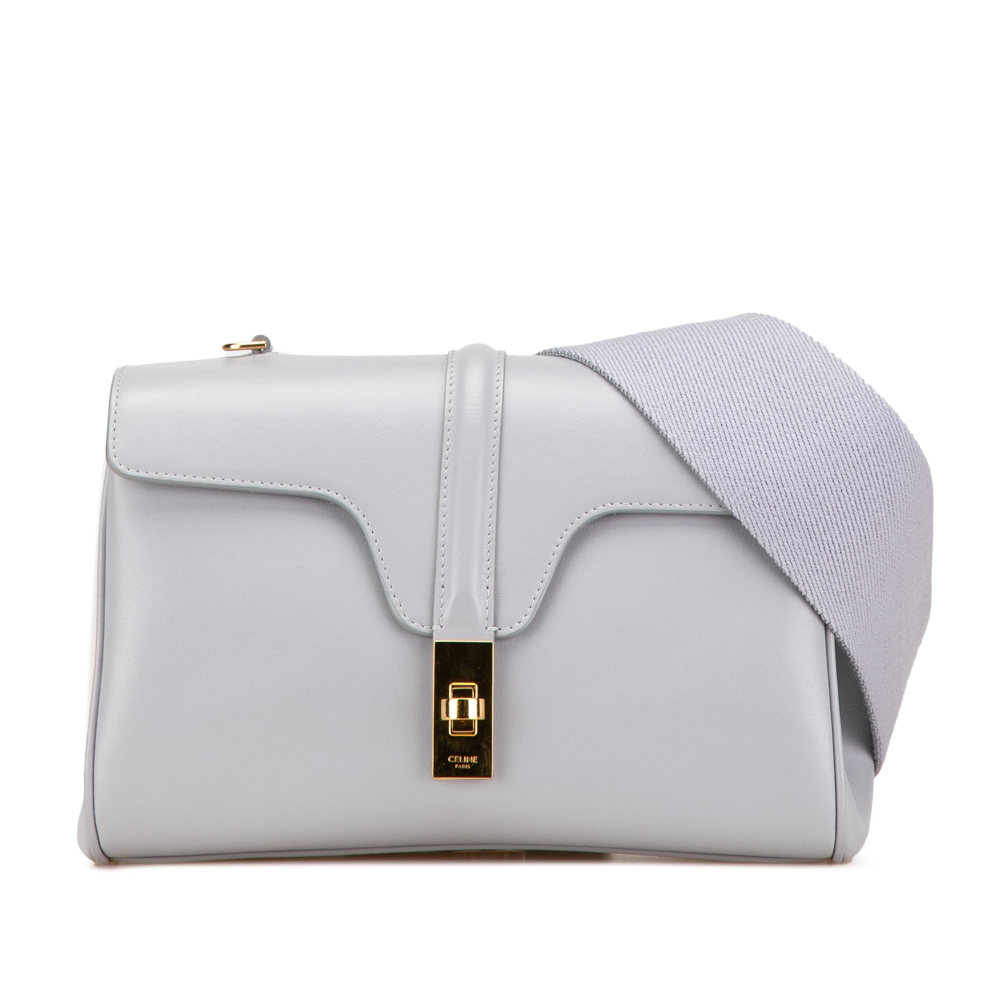 Celine | Pre-Owned Teen Smooth Calfskin Soft 16 Crossbody | Gray