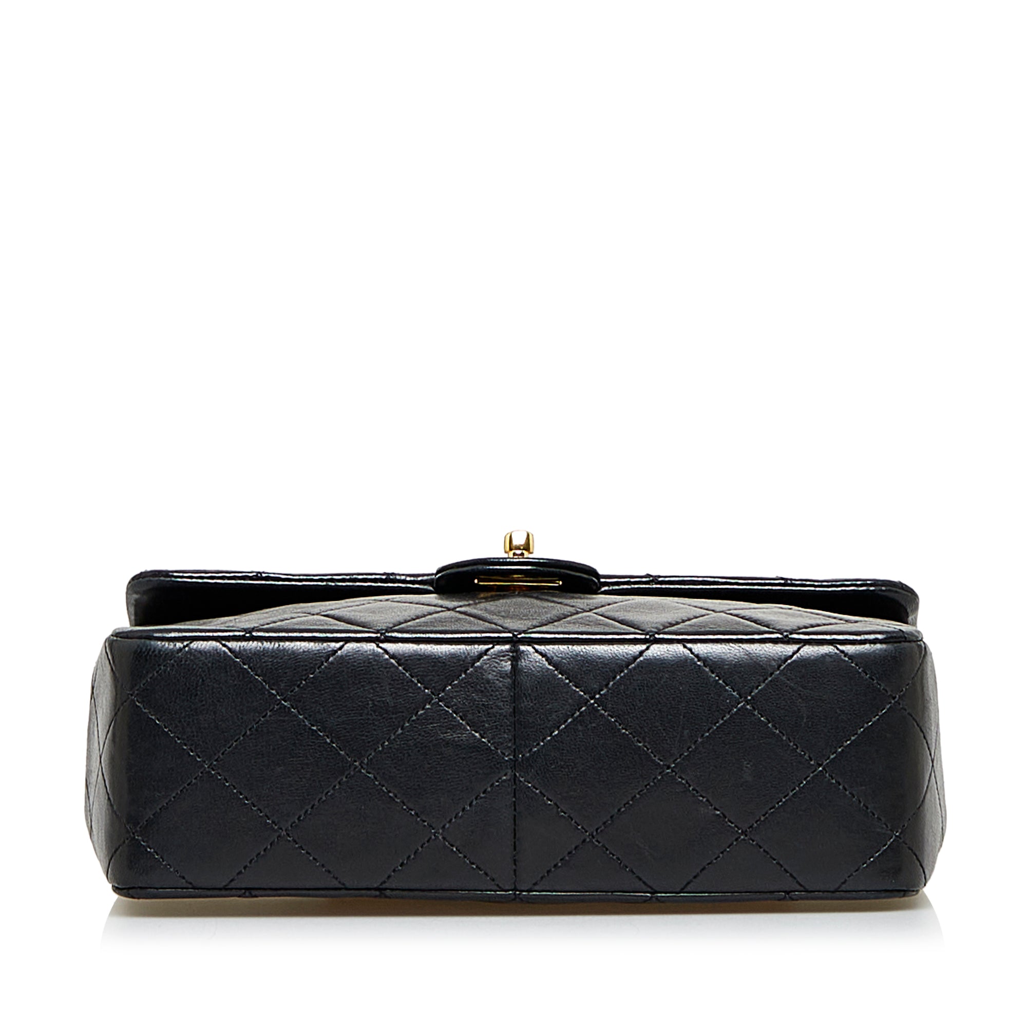 Chanel Pre-Owned Mini Square Quilted Lambskin Single Flap | Women | Black