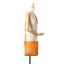 Bottega Veneta | Pre-Owned Leather Intrecciato Crossbody | Orange