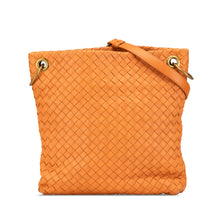 Bottega Veneta | Pre-Owned Leather Intrecciato Crossbody | Orange