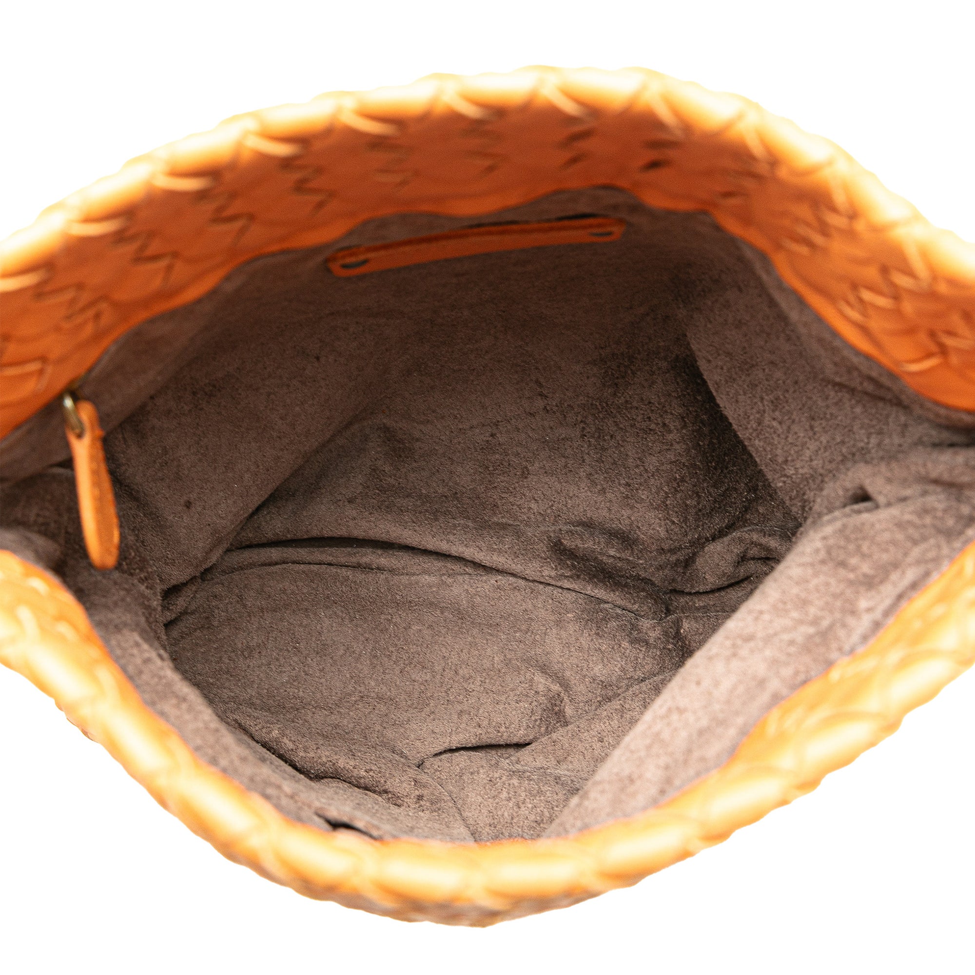 Bottega Veneta | Pre-Owned Leather Intrecciato Crossbody | Orange