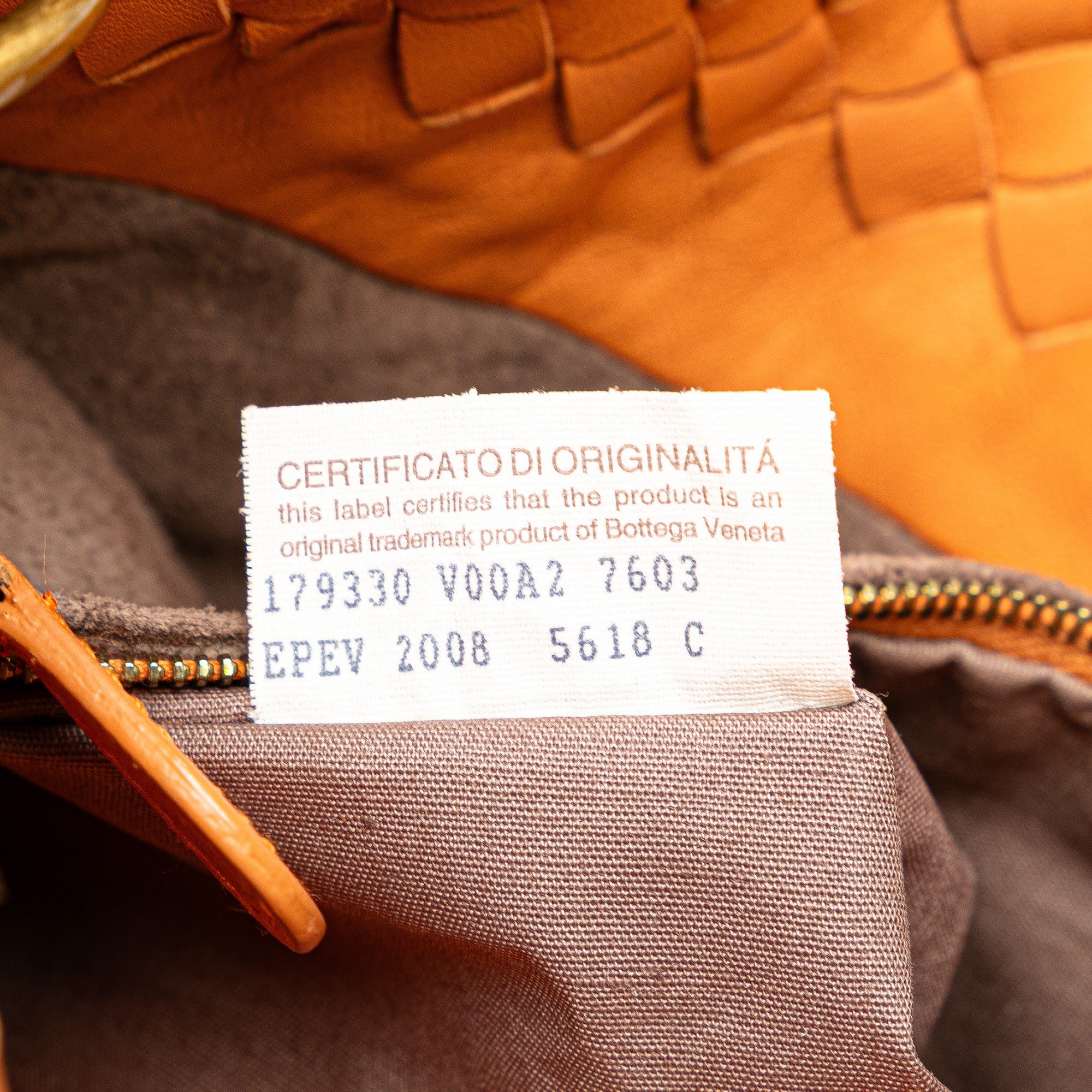 Bottega Veneta | Pre-Owned Leather Intrecciato Crossbody | Orange