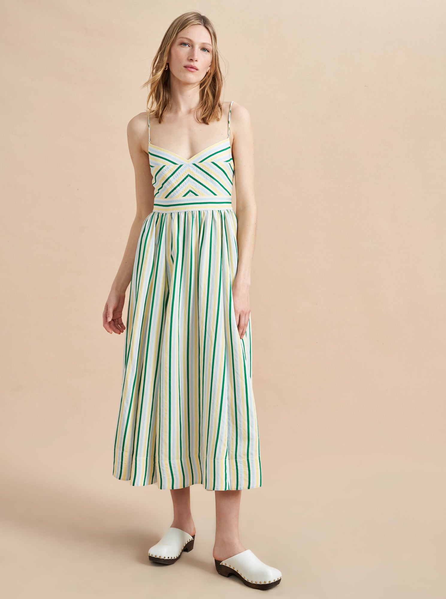 Tracy Dress | Kelly Green x Multi Stripe