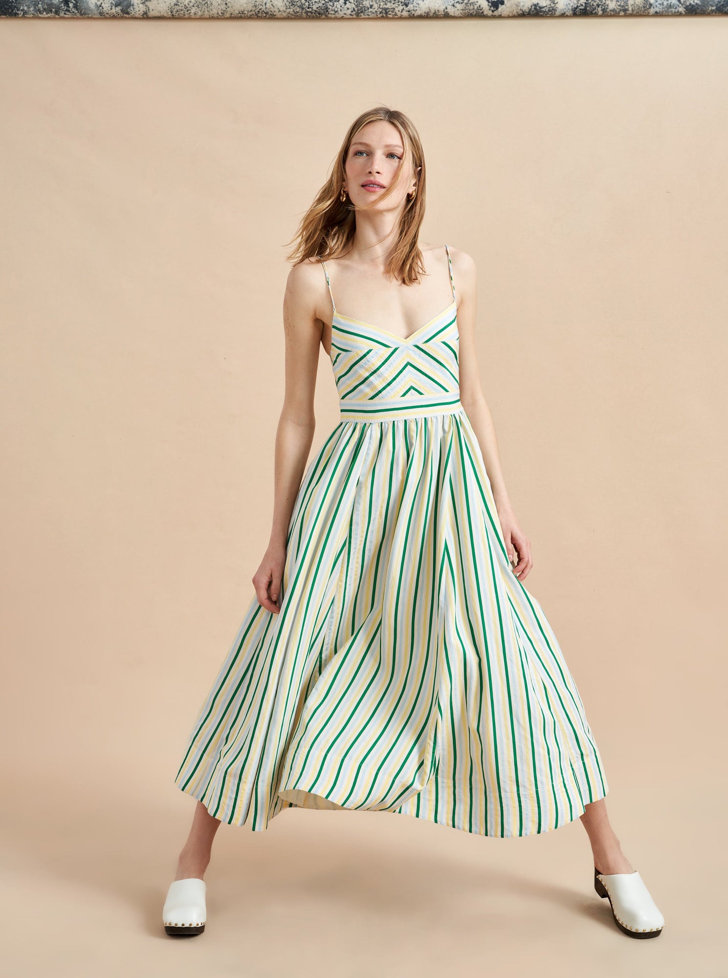 Tracy Dress | Kelly Green x Multi Stripe