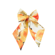 Tracy Satin Bow Barette | Orange