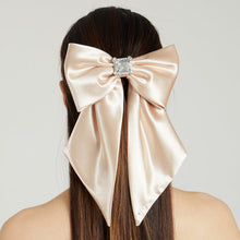 Tracy Satin Hair Bow | Champagne