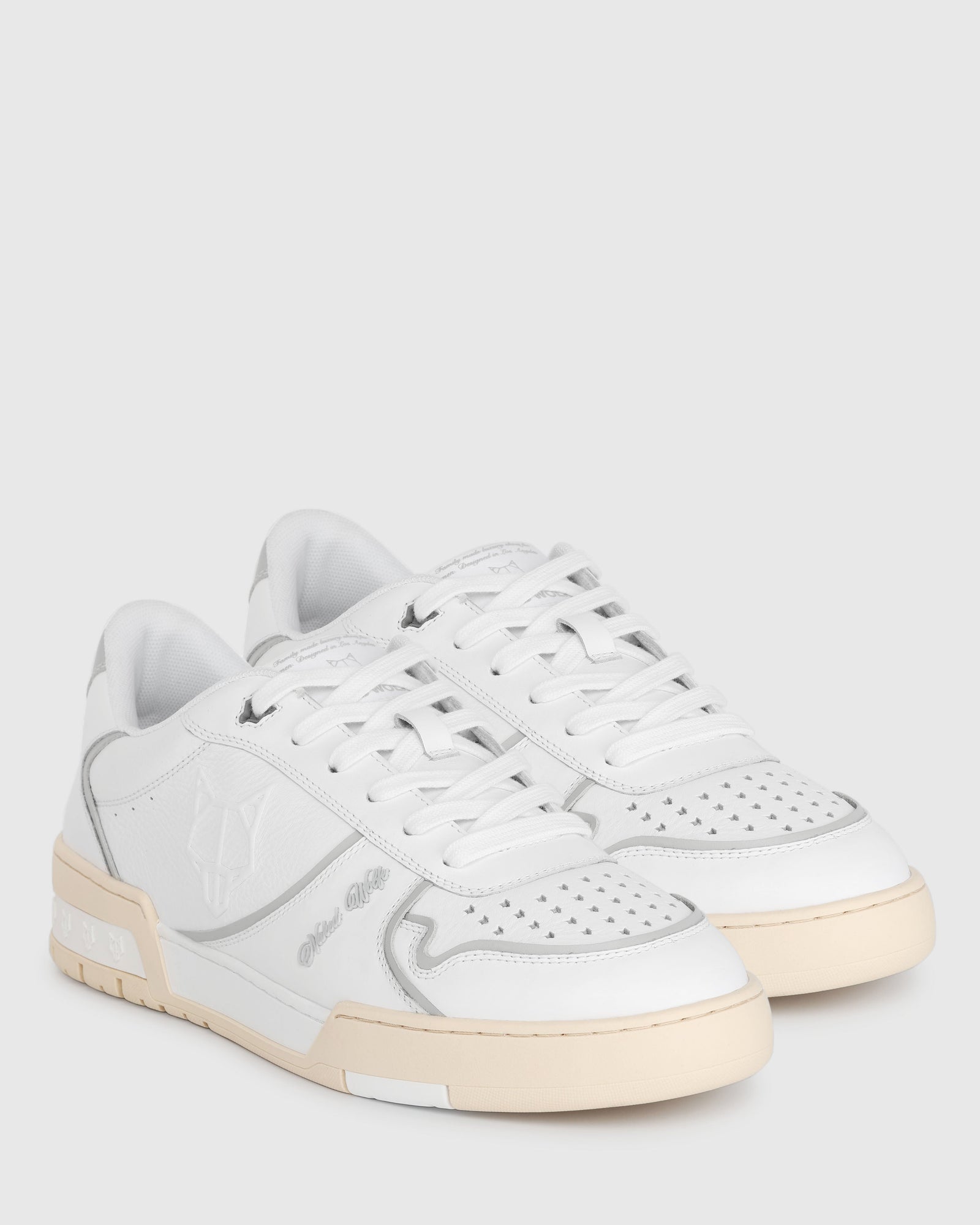 Mens | Transmission Leather Sneaker | White/Grey