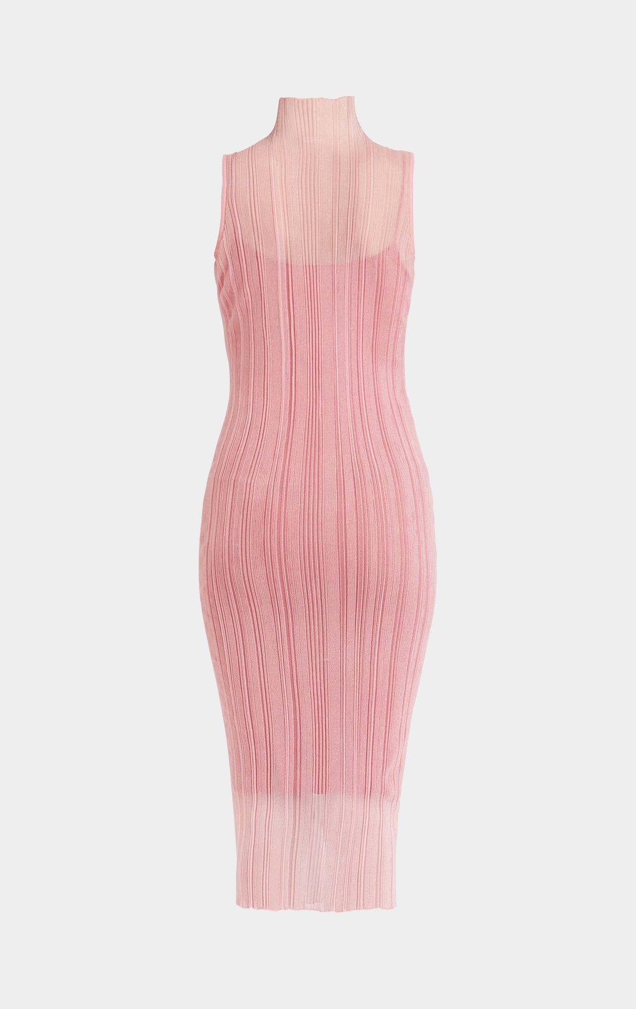 Sheer Variegated Rib Midi Dress | Peony