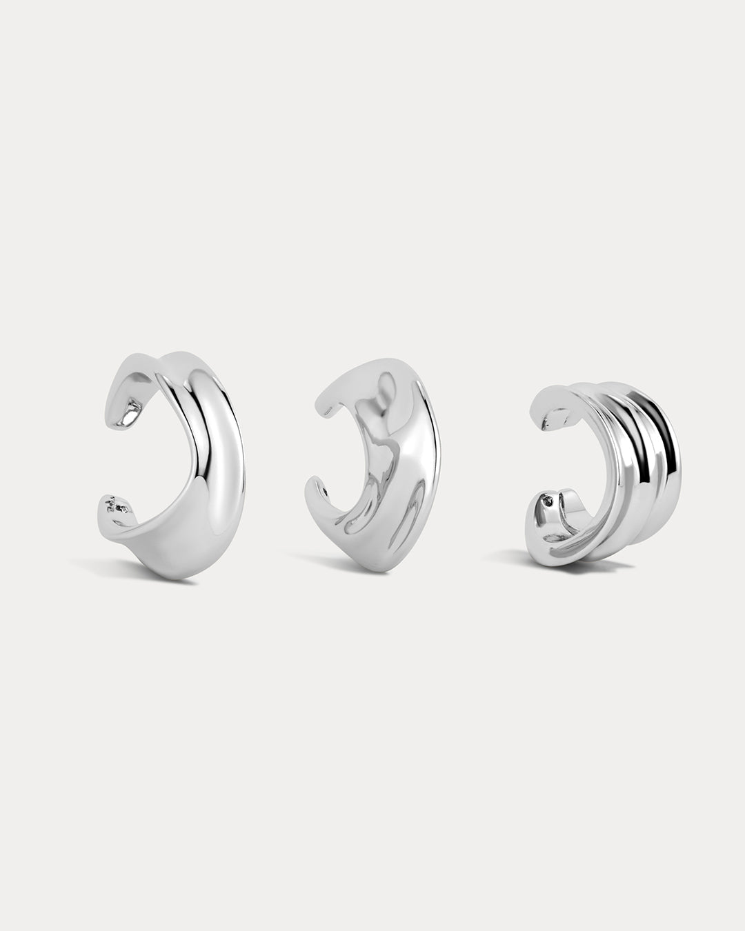 Luv AJ | The Mercury Disc Ear Cuff Set | Silver