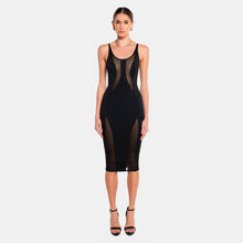 OW Collection TWIST Midi Dressâ€¨ Dress 002 - Black Caviar