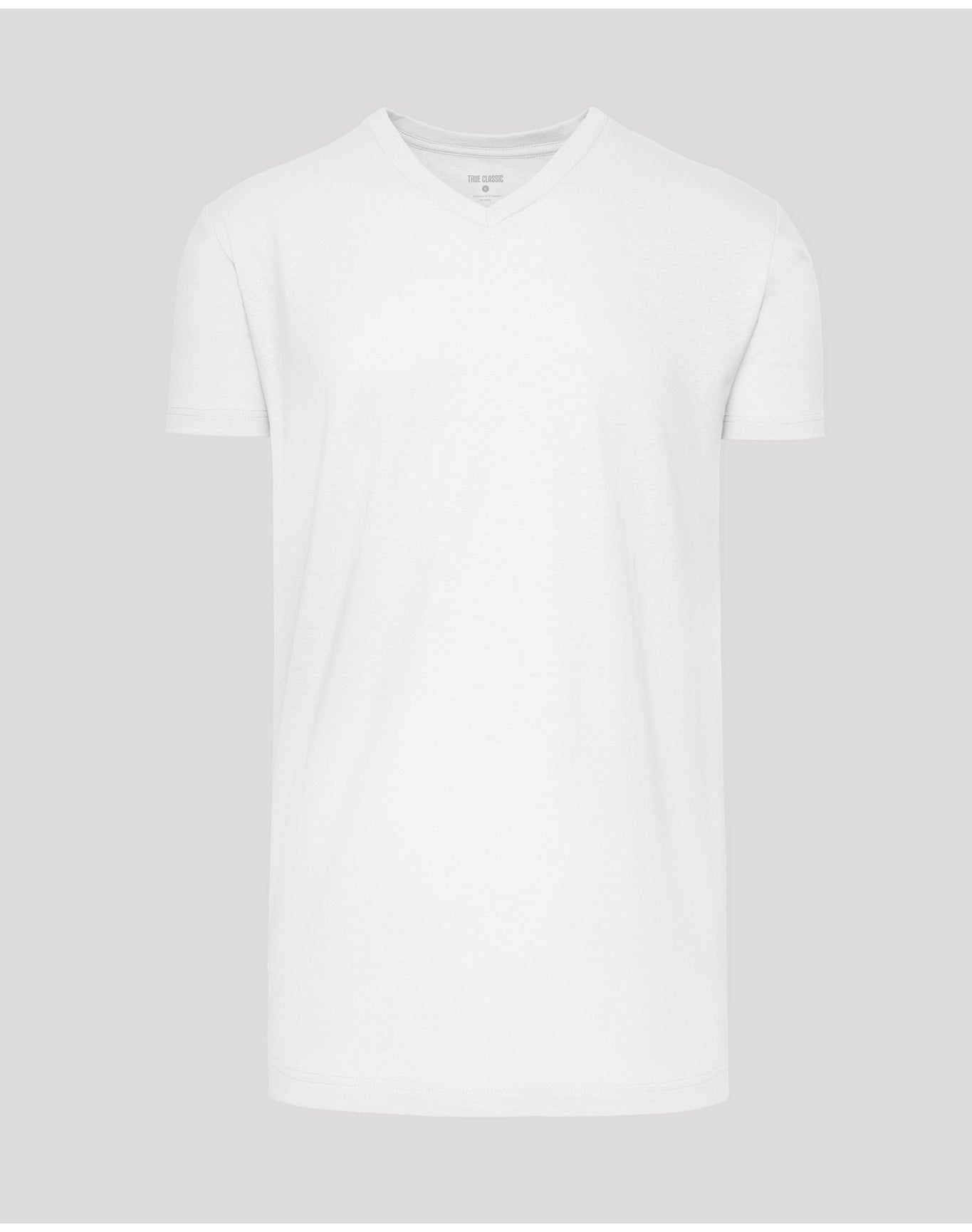 Tall Short Sleeve Classic V-Neck | White