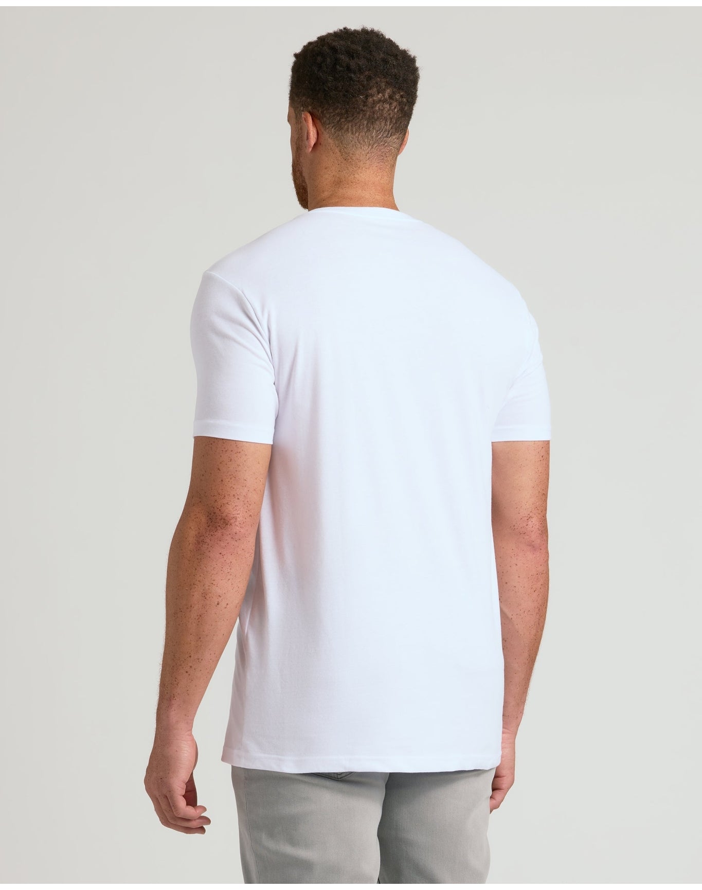 Tall Short Sleeve Classic V-Neck | White