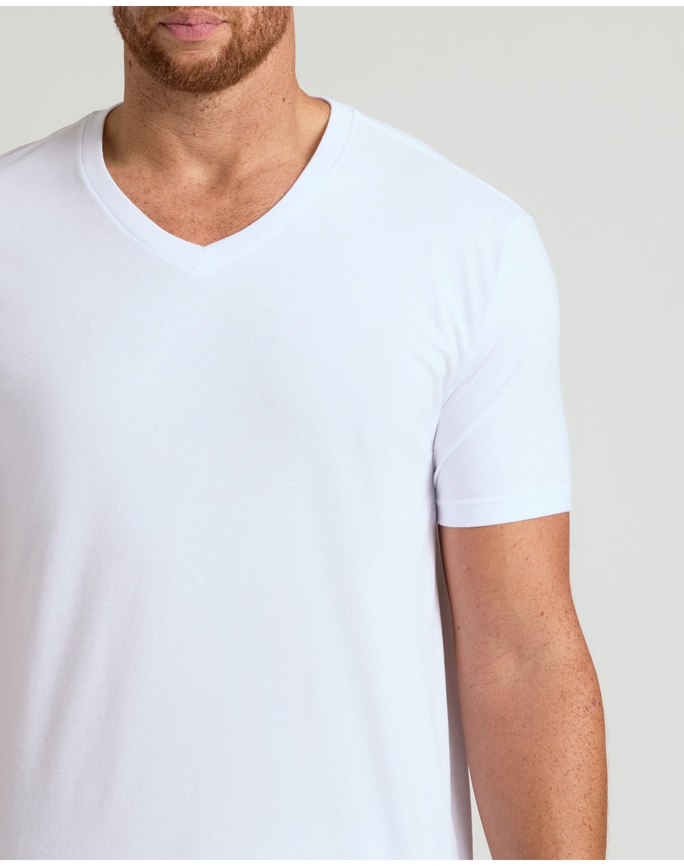 Tall Short Sleeve Classic V-Neck | White