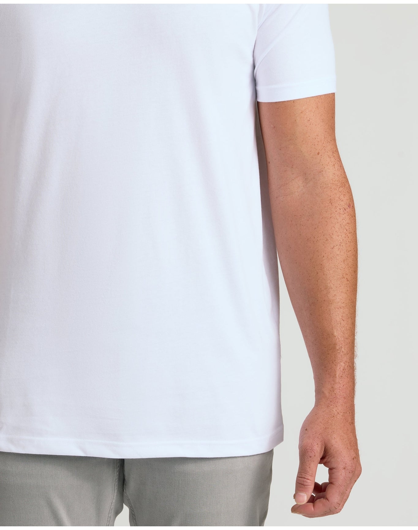 Tall Short Sleeve Classic V-Neck | White