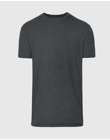 Tall Straight Hem Crew Neck T-Shirt | Charcoal Heather Gray