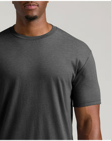 Tall Straight Hem Crew Neck T-Shirt | Charcoal Heather Gray