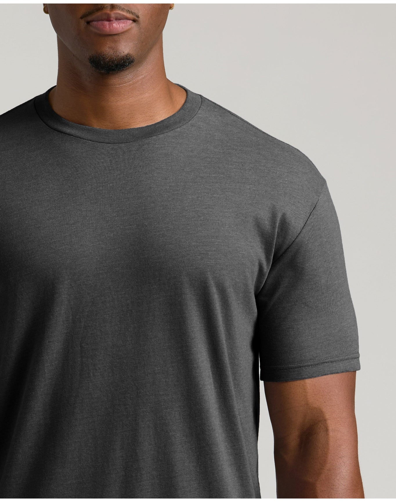 Tall Straight Hem Crew Neck T-Shirt | Charcoal Heather Gray