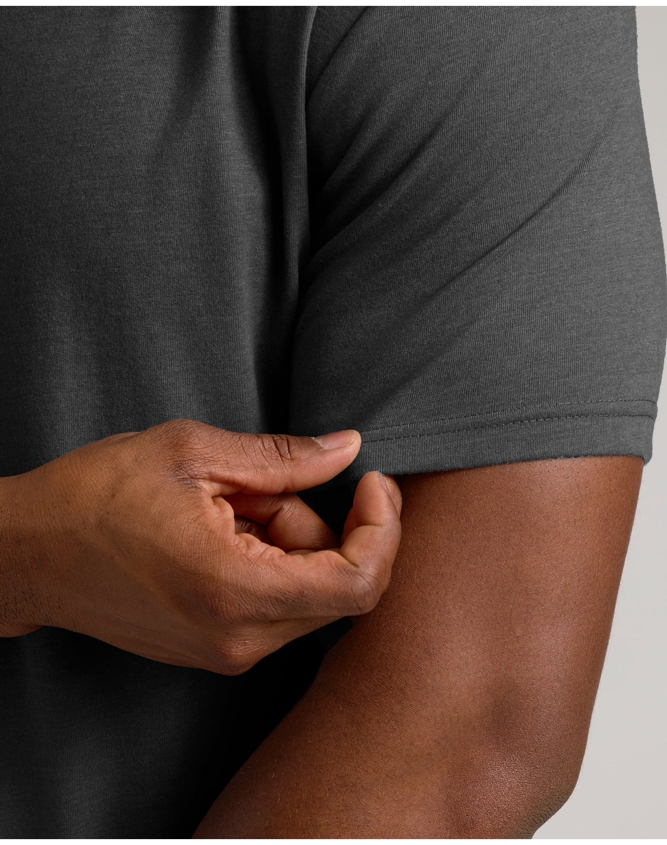 Tall Straight Hem Crew Neck T-Shirt | Charcoal Heather Gray