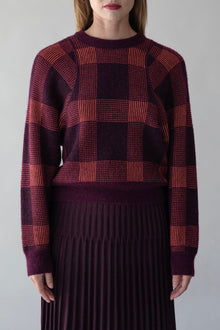 Tartine Plaid Pullover | Aubergine Multi