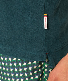 Terry Towelling Tailored Fit Cotton Towelling Polo Shirt | Peli Green