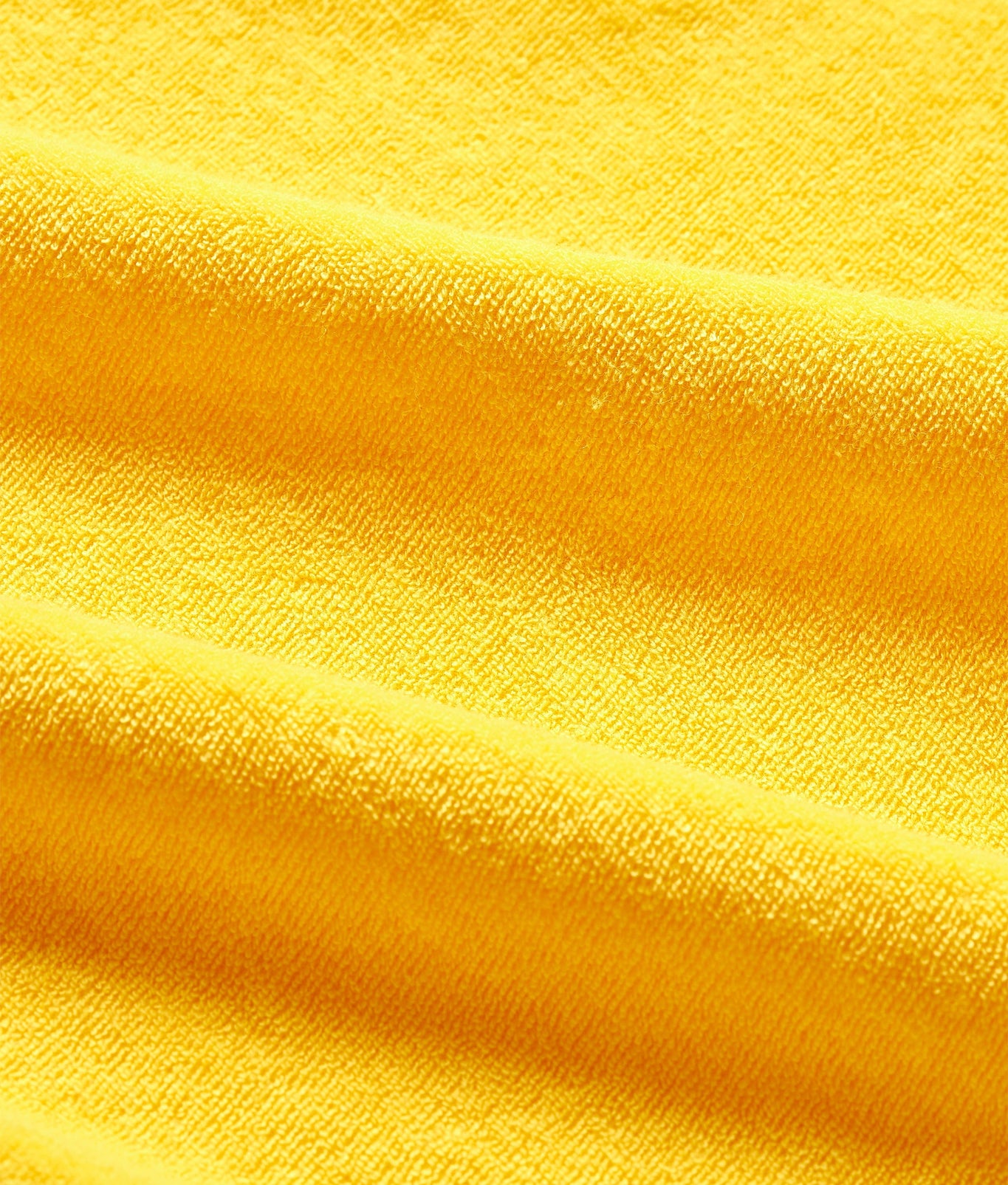 Terry Towelling Tailored Fit Cotton Towelling Polo Shirt | Yellow Blaze