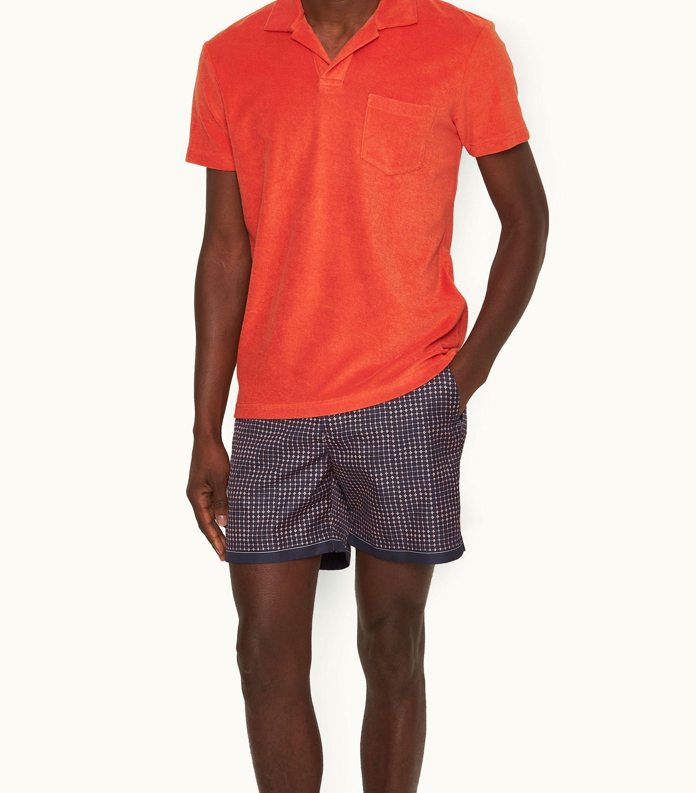 Terry Towelling Tailored Fit Organic Cotton Towelling Polo Shirt | Firestone