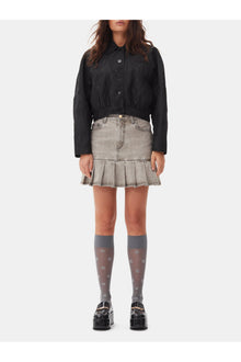 Textured Cloque Short Jacket | Black