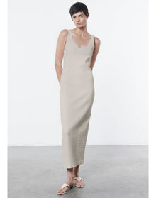 Textured Jacquard Tank Dress | Raffia