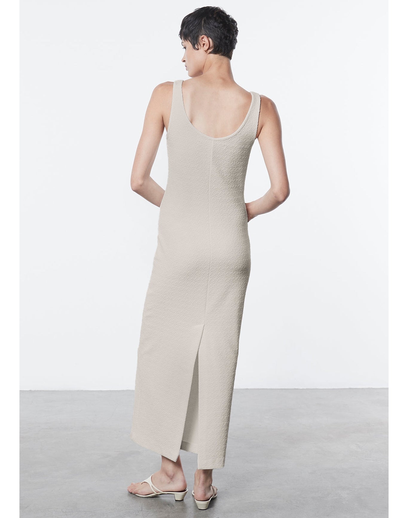 Textured Jacquard Tank Dress | Raffia