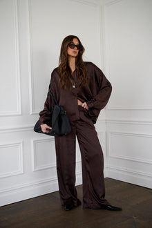 Silky Trouser Pant | Chestnut