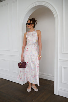 Boat Neck Slip Dress | Ivory