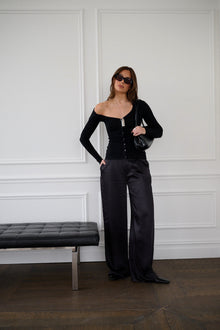 Silky Trouser Pant | Black