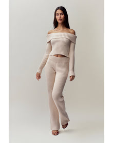 Thalia Off Shoulder Sweater | Ivory