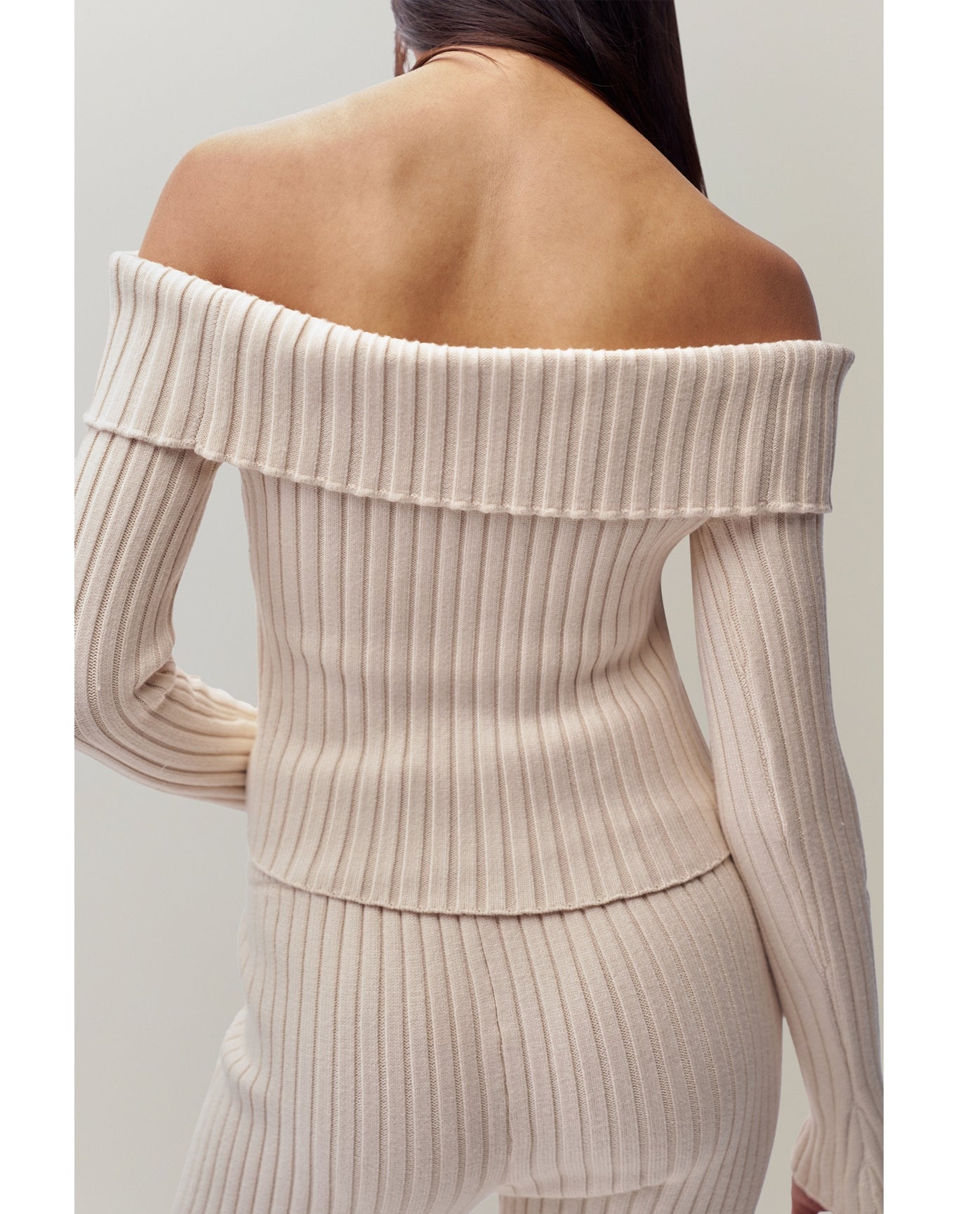 Thalia Off Shoulder Sweater | Ivory