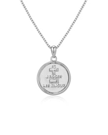 The 'I Love Jewelry' Coin Necklace | Silver