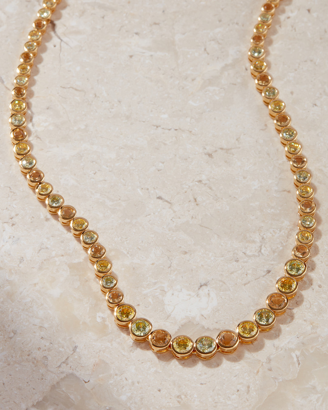 The Isla Tennis Necklace | Gold Vermeil Plated Sterling Silver