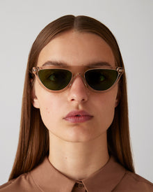 The Brow | Clear | Green Lenses