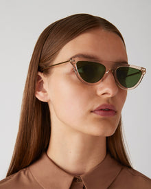 The Brow | Clear | Green Lenses