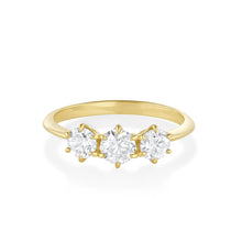 Women | The Maude Three–Stone Engagement Ring | 14k Yellow Gold