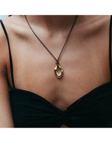 The Ania Cord Pendant Necklace | 18kt Gold Vermeil