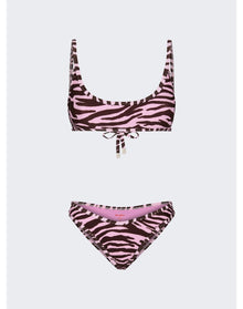 The Attico | Women | Classic Bikini | Pink x Coffee Brown