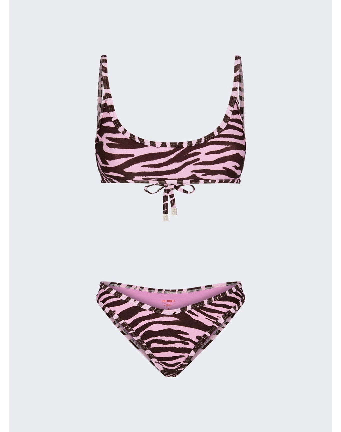 The Attico | Women | Classic Bikini | Pink x Coffee Brown