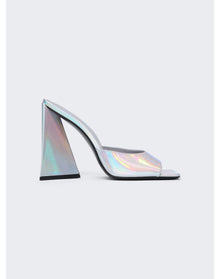 The Attico | Women | Devon Mule 115mm | Holographic Silver