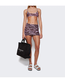 The Attico | Women | Mini Skirt | Pink x Coffee Brown