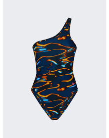 The Attico | Women | One-piece Swimsuit | Blue x Yellow Shades