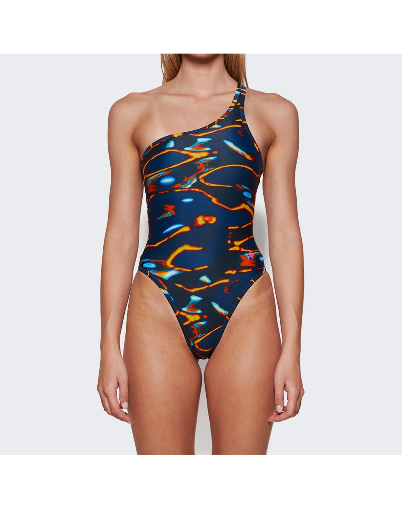 The Attico | Women | One-piece Swimsuit | Blue x Yellow Shades